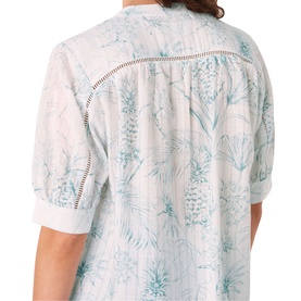 Textured Pineapple Print Shirt