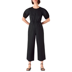 Broderie Cropped Straight Leg Jumpsuit