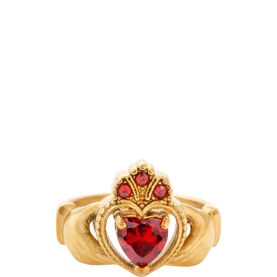 Cuisle Mo Cro&iacute; Ruby Claddagh Ring