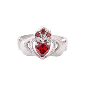 Cuisle Mo Cro&iacute; Ruby Claddagh Ring
