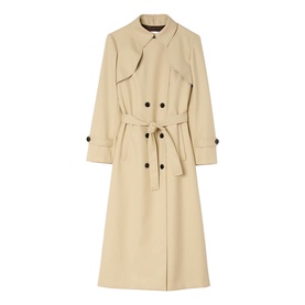 Double-Breasted Belted Trench Coat
