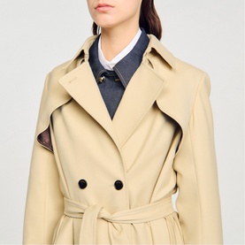 Double-Breasted Belted Trench Coat