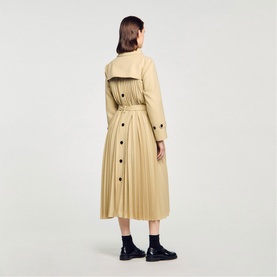 Double-Breasted Belted Trench Coat