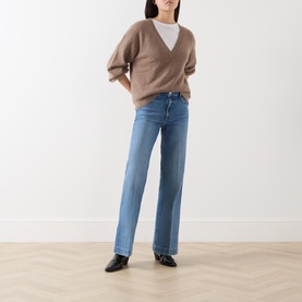 Leenah 32" High-Rise Wide Leg Jeans