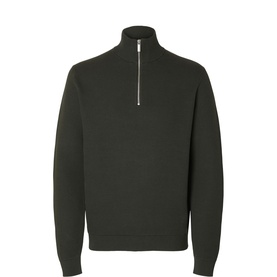 Dane Half-Zip Structured Knitted Sweater