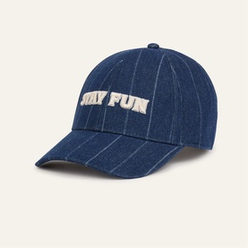 Hizzie Logo Pinstripe Denim Cap