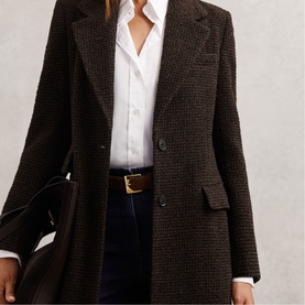 Kai Houndstooth Check Coat