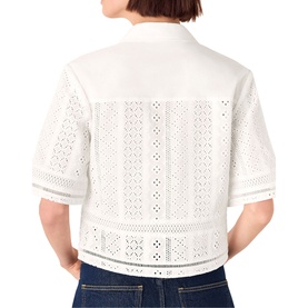 Broderie Cropped Shirt