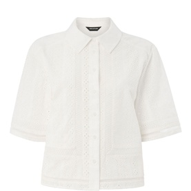 Broderie Cropped Shirt