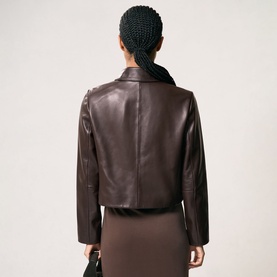 Drew Collared Leather Jacket