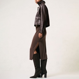 Drew Collared Leather Jacket