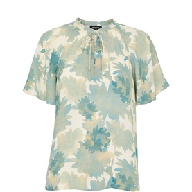 Floral Tie Blouse