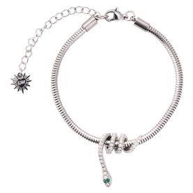 Nathair N&iacute;mhe Snake Bracelet Silver