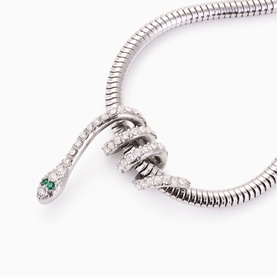 Nathair N&iacute;mhe Snake Bracelet Silver