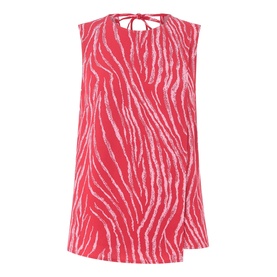 Layered Zebra Print Tank Top