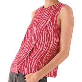 Layered Zebra Print Tank Top
