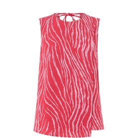 Layered Zebra Print Tank Top