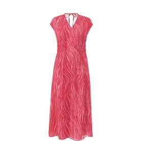 Textured Zebra Print Dress