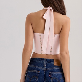 Demi Embroidered Corset Top