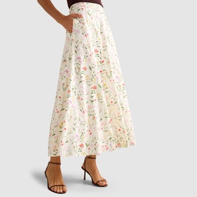 Louisa Floral Godet Skirt