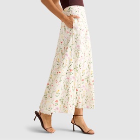 Louisa Floral Godet Skirt