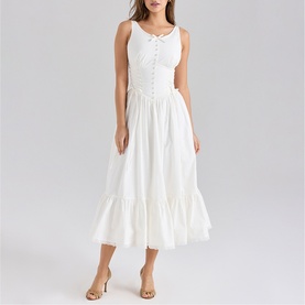 Sienna Bow Lace Up Dress