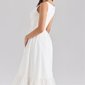 Sienna Bow Lace Up Dress