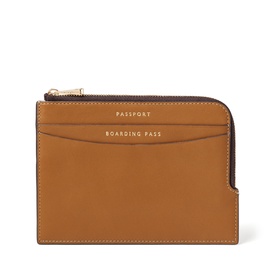 Leather Zipped Travel Wallet