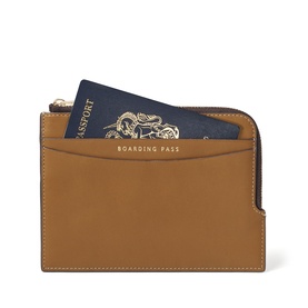 Leather Zipped Travel Wallet