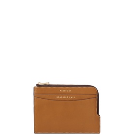 Leather Zipped Travel Wallet