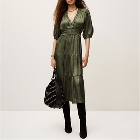 Cleli Tiered Flared Dress