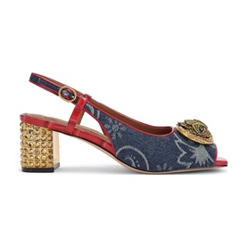 Chelsea Printed Slingback Block Heels