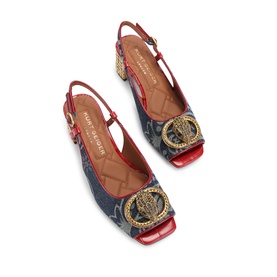 Chelsea Printed Slingback Block Heels