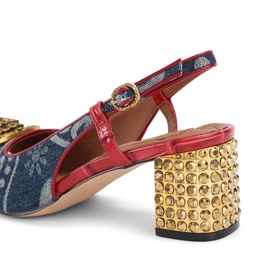 Chelsea Printed Slingback Block Heels