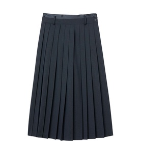 Pinstripe Pleated Skirt