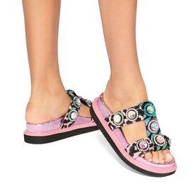 Orson Crystal Flat Sandals