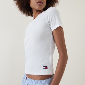 Ribbed Logo Pyjama Top