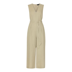 Belted Linen Jumpsuit