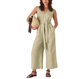 Belted Linen Jumpsuit