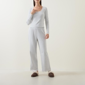 Essential Logo Lace Trim Pyjama Top