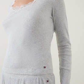 Essential Logo Lace Trim Pyjama Top