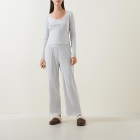Essential Logo Lace Trim Pyjamas Bottoms