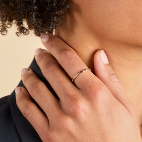 Molten Crystal Band Ring