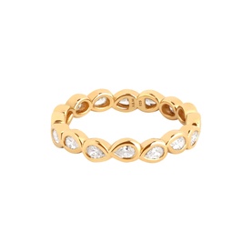 Pear Bezel Band Ring