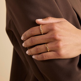 Pear Bezel Band Ring