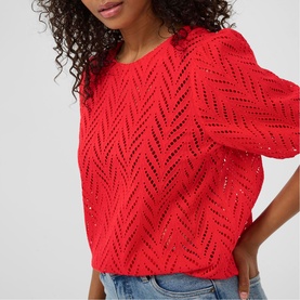 Masha Open Knit Top