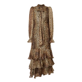 Farrah Cheetah Tiered Dress