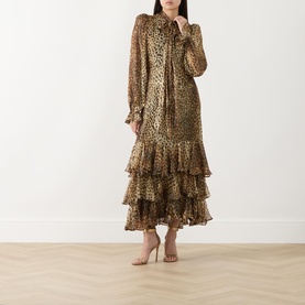 Farrah Cheetah Tiered Dress