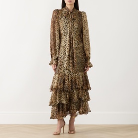 Farrah Cheetah Tiered Dress