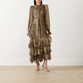 Farrah Cheetah Tiered Dress